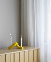 Billede af Normann Copenhagen Crooked Two Lysestage H: 13,5 cm - Gul