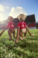 Billede af Kay Bojesen Abe X DBU Kvinde Mellem H: 27 cm - Teak/Limbatræ