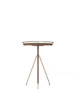 Billede af Audo Copenhagen Umanoff Side Table H: 60 cm - Polished Brass/Walnut
