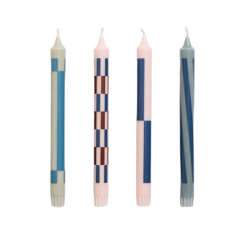 Billede af HAY Pattern Candle Ø: 2,2 cm 4 stk - Pink and Blues Set OUTLET