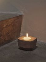 Billede af Ferm Living Kurinu Candle Holder H: 5,5 cm - Honey
