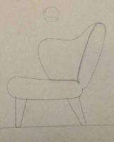 Billede af Audo Copenhagen Ingeborg Loungestol SH: 40 cm - Sheepskin Sahara/Eg