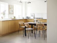 Billede af FDB Møbler J182 Holmen Stablestol 79,5x50 cm - Sort stål, Eg, Taupe 