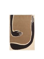 Billede af Ferm Living Pose Tufted Rug 140x200 cm - Dark Coffee/Offwhite