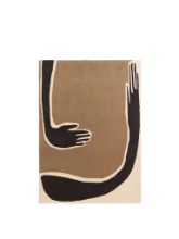 Billede af Ferm Living Pose Tufted Rug 140x200 cm - Dark Coffee/Offwhite