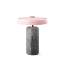 Billede af Design By Us Trip Portable Lamp H: 21 cm - Silver Marble/Rose
