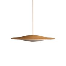 Billede af Piet Hein Sinus-Wood 550 Pendel Eg-Opal-glas LED 10,5W Ø: 55 cm - Creme Hvid textil ledning