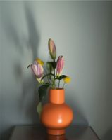 Billede af raawii Strøm Large Vase H: 24 cm - Vibrant Orange