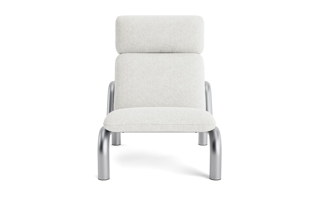 Billede af Normann Copenhagen Tube Lænestol SH: 33 cm  - Stål/Hallingdal 100