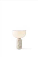 Billede af New Works Kizu Table Lamp Ø: 25 cm - Kunis Breccia Marble/White Acrylic