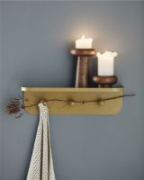 Billede af Nordal Turda Hylde m. Knager L: 45 cm - Grøn 