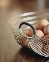 Billede af Nordal Jaipur Trådkurv m. Håndtag L: 35,5 cm - Chrome 