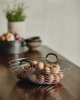 Billede af Nordal Jaipur Trådkurv m. Håndtag L: 35,5 cm - Chrome 