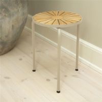 Billede af Mandalay Marguerit Taburet Ø: 32 cm - Teak/Taupe 