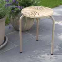 Billede af Mandalay Marguerit Taburet Ø: 32 cm - Teak/Taupe 