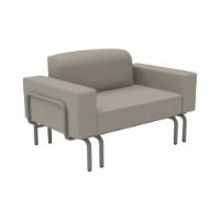 Billede af Mandalay Ivy Loungestol m. Udtræk SH: 42 cm - Olivengrøn 