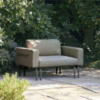 Billede af Mandalay Ivy Loungestol m. Udtræk SH: 42 cm - Olivengrøn 