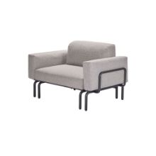 Billede af Mandalay Ivy Loungestol m. Udtræk SH: 42 cm - Antracit