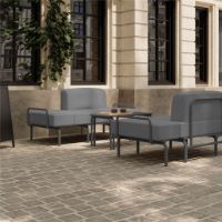 Billede af Mandalay Ivy Loungestol m. Udtræk SH: 42 cm - Antracit