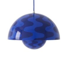 Billede af &Tradition Flowerpot VP7 Pendel Ø: 37 cm - Cobalt Blue & Twilight Blue Pattern