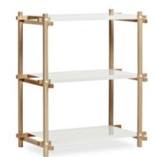 Billede af HAY Woody Column Lav 2.0 B:75,5 x L: 44,5 x H: 85,5 cm - Ubehandlet Eg/Hvid