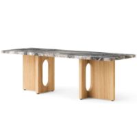 Billede af Audo Copenhagen Androgyne Lounge Table 120x45 cm - Natural Oak/Marble, Grey Galaxy 