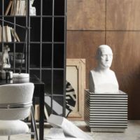 Billede af Nordal Taura Bord H: 47 cm - Sort/Råhvid 