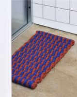 Billede af HAY Coco Door Mat Stripe/Wave 80x40 cm - Brown/Navy
