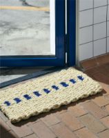 Billede af HAY Coco Door Mat Dot 80x40 cm - White/Blue 
