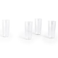 Billede af HAY Angle Glass Tall Set Of 4 H: 13 cm - Clear