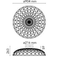 Billede af FLOS Skynest Loftlampe Ø: 21,6 cm - Anthracite (Kun i butik)