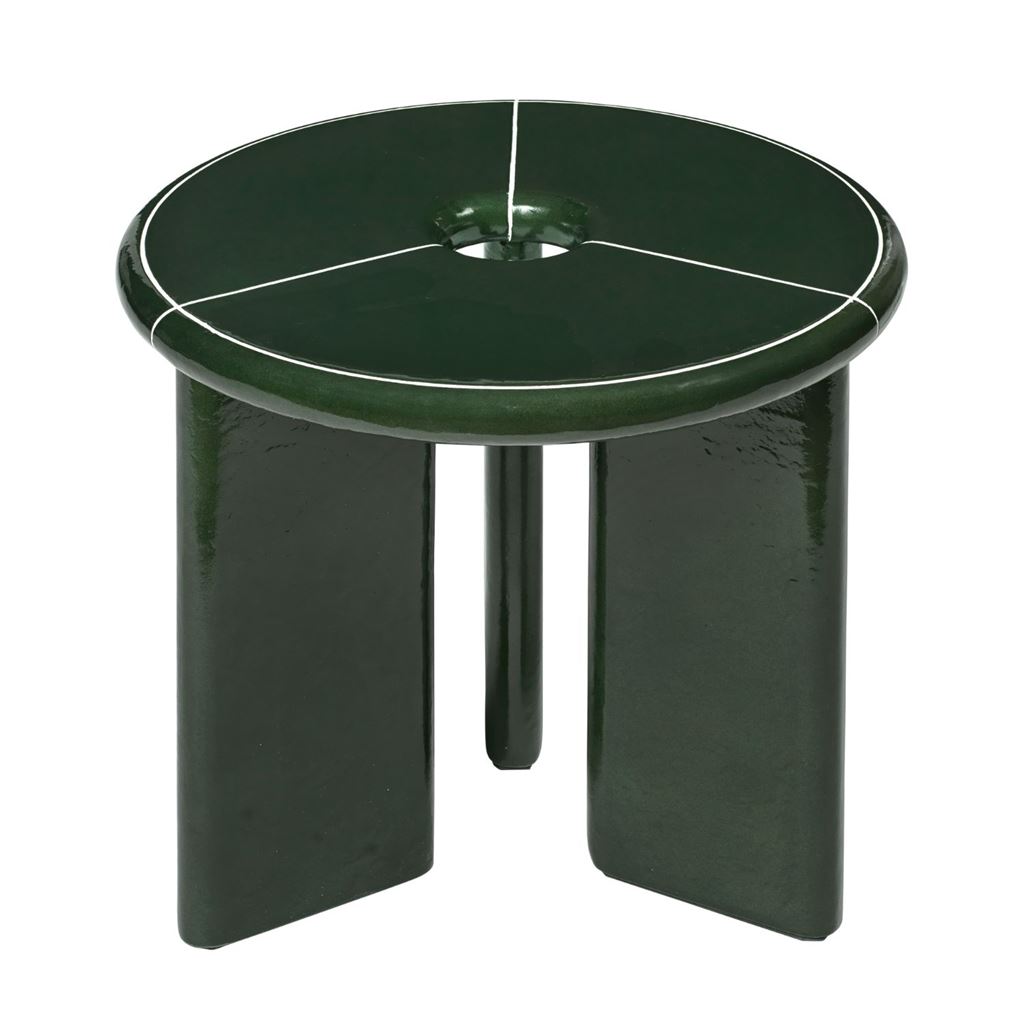 Billede af Ferm Living Deya Side Table Ø: 47 cm - Dark Green 