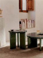 Billede af Ferm Living Deya Side Table Ø: 47 cm - Dark Green 