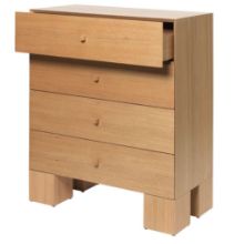 Vis detaljer for Ferm Living Kuben Drawers 1x4 B: 90 cm - Natural Oak Veneer Billede af Ferm Living Kuben Drawers 1x4 B: 90 cm - Natural Oak Veneer