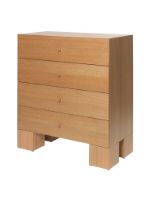 Billede af Ferm Living Kuben Drawers 1x4 B: 90 cm - Natural Oak Veneer