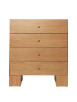 Billede af Ferm Living Kuben Drawers 1x4 B: 90 cm - Natural Oak Veneer