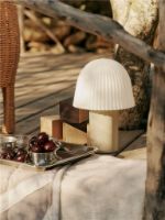 Billede af Ferm Living Frill Portable Lamp H: 22 cm - Cashmere/White 