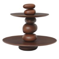 Billede af Ferm Living Pebble Dessert Stand H: 27,36 cm - Dark Brown 