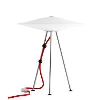 Billede af Piet Hein Sinus 330 Bordlampe H: 37,2cm - Opal/Rød Ledning UDSTILLINGSMODEL 