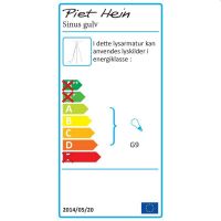 Billede af Piet Hein Sinus 440 Gulvlampe H: 124,9 cm - Opal/Sort Ledning UDSTILLINGSMODEL