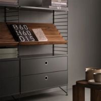 Billede af String Gulvgavl 1 stk. H: 200 cm - Dark Grey