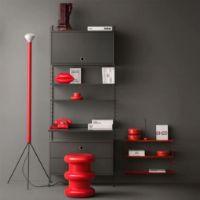 Billede af String Furniture Cabinet W. Flip Door 78x42 cm - Dark Grey