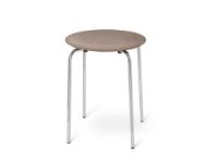 Billede af Ferm Living Herman Stool Taburet  - Chrome / Boucle 64 Sand UDSTILLINGSMODEL 