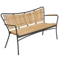 Billede af Mandalay Marguerit Havebænk L: 143 cm - Antracit/Teak