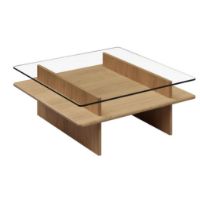 Billede af Woud Parallel Sofabord 90x90 cm - Hvidpigmenteret Lakeret Eg