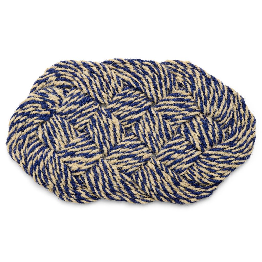 Billede af HAY Coco Door Mat Swirl 40x80 cm - Blue/Off-white 