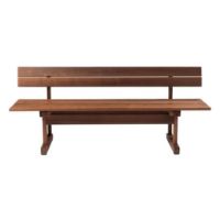 Billede af FDB Møbler M16 Ermelunden Bænk med ryg SH: 43 cm - Termoask/Olieret 