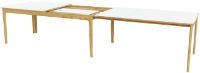 Billede af Skovby SM27 Spisebord inkl. 3 Tillægsplader L: 205-358 cm - Naturolieret Eg/Hvid Laminat
