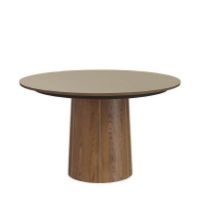 Billede af Skovby SM33 Spisebord inkl. 3 stk. Tillægsplader Ø: 123-149 cm - Lakeret Valnød/Muskat Laminat