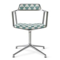 Billede af Vipp 452 Swivel Stol Gliders u. Hjul Guesthouse Edition - Aluminium /Mint Grøn 